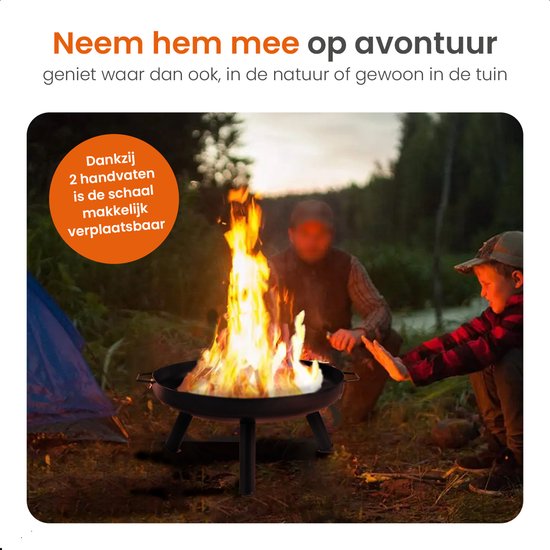 Goliving Outdoor Feuerschale - Feuerkorb - Gartenkamin - Stimmungsvolle Feuerstelle - Terrassenheizer - Stahl - Ã˜ 60cm