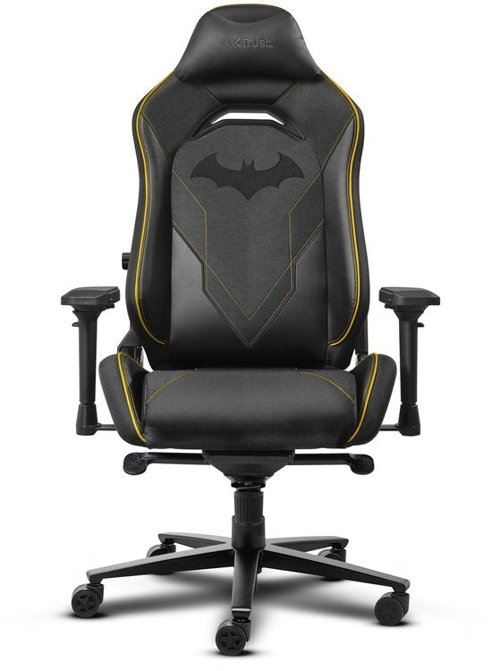 Trust GXT 721BM Ruya Pro Gaming-Stuhl – Batman Edition – Ergonomisches Design – Schwarz/Gelb