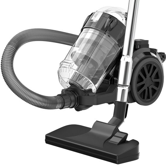 Strex Beutelloser Staubsauger - 700W Leistungsstarker beutelloser Staubsauger - HEPA Filter - 2.5L Staubbehälter - Extra langes Kabel - Inklusive 4 Aufsätze