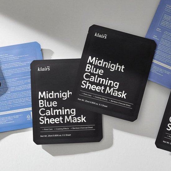 Klairs Midnight Blue Beruhigende Gesichtsmaske, 1 Stück, 25 ml