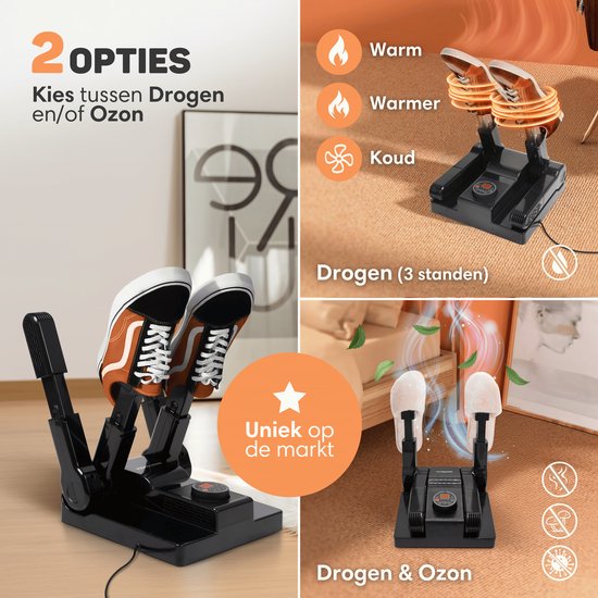Vulpes Goods® Tech Schuhtrockner & Schuherfrischer - Mit Ozon - Inkl. 10 Schuherfrischer - PRO V2 Version