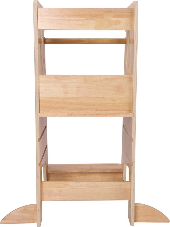 Sunny Liv Lern-Turm „Naturel“ – Montessori-inspiriertes Küchenhilfsmittel aus Holz – Verstellbarer Kinder-Küchenturm – Sicheres und pädagogisches Spielzeug