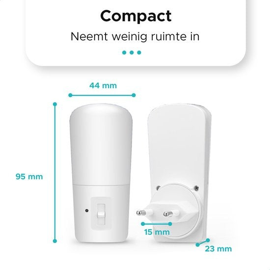 Qumax LED Nachtlicht Sockel 4 Stück - Dimmbare Nachtlichter mit Sensor - Babyzimmer Nachtlicht - Tag und Nacht Sensor - Kinder & Baby - Weiß