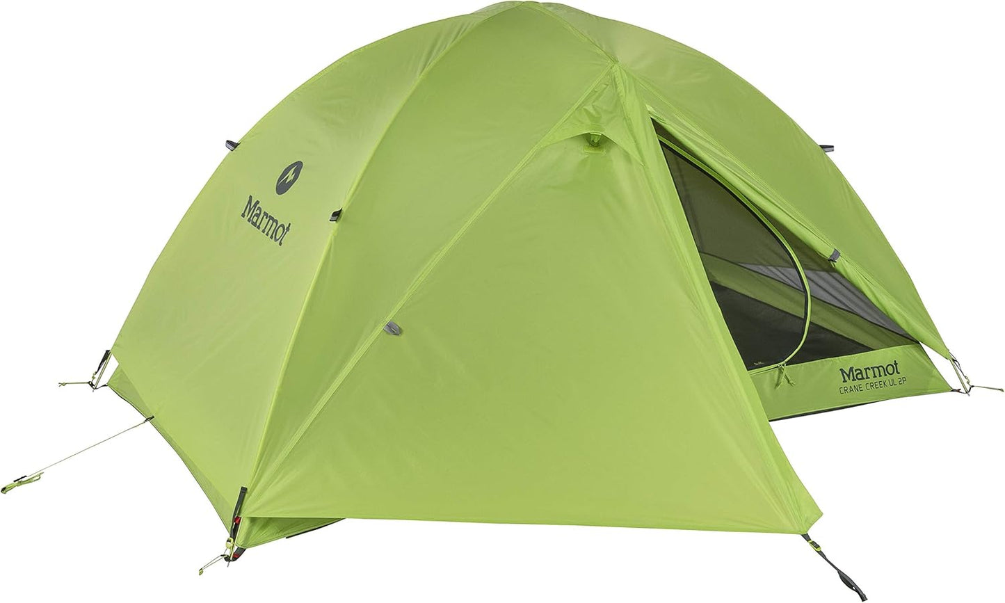 Marmot Crane Creek 2-Personen-Kuppelzelt – Macaw Green/Crocodile – 210 x 140 x 110 cm