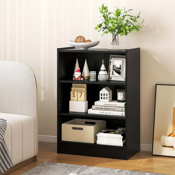 Coast Offenes Bücherregal Schwarz mit Schiebeböden 49,53x30,48x74,93cm
