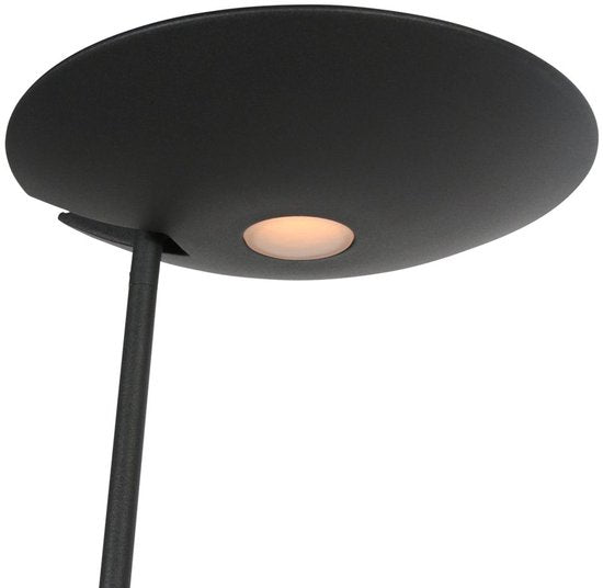 Stehlampe Daphne 2 4602ZW – schwarze, moderne Stehlampe mit dreh- und neigbarem Lesearm, aus Metall und Elektronik – Steinhauer