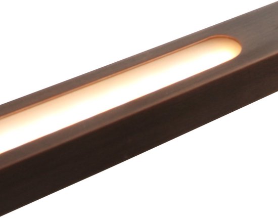 Hängeleuchte Bande 3994BR, bronzefarbene LED-Leuchte, 114 cm breit, mit höhenverstellbarem System von Steinhauer, stilvolles und modernes Design in warmer Farbgebung