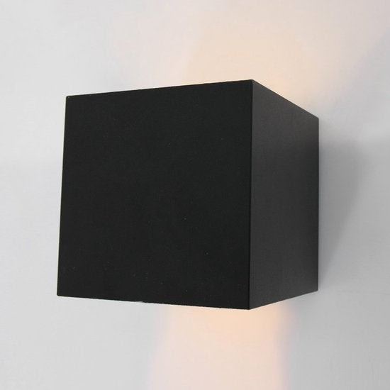 Wandleuchte Muro 3098ZW Schwarz – Modern – Kunststoff, Metall – Kompakte Abmessungen 11 x 11 x 11 cm – Steinhauer