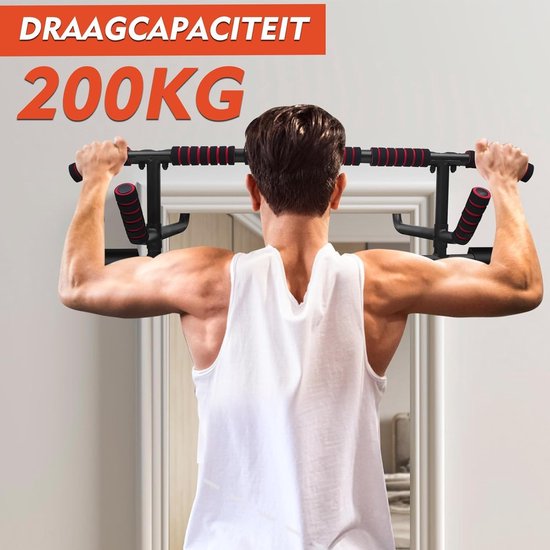 DH FitLife – Klimmzugstange für Türrahmen – Ohne Schrauben – Inkl. Sling-Trainer – Für Türrahmen von 70–92 cm