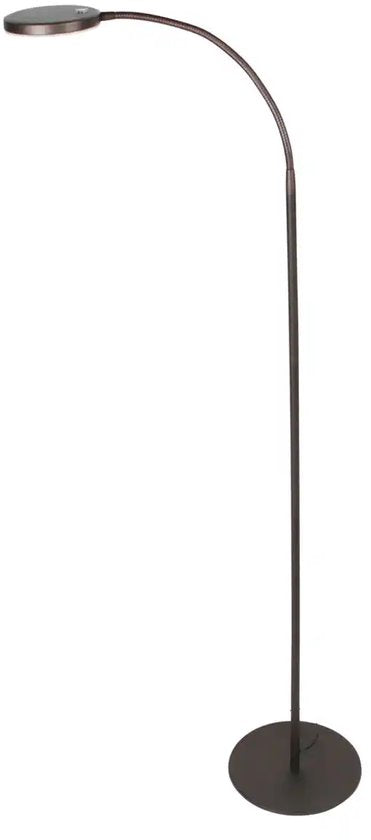 Stehlampe Platu 3351CA – dimmbar mit einstellbarer Lichtfarbe, brauner Kunststoff und Metall, trendiges Design, Mexlite, ideal für den Innenbereich