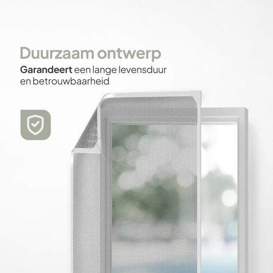 O'DADDYÂ¬Ã† Moskitonetz - Fenstergitter magnetisch rund - Maschengitter - 100 x 150 cm - Fliegengitter nach Maß - Gitter mit weißem Rand schwarze Maschen