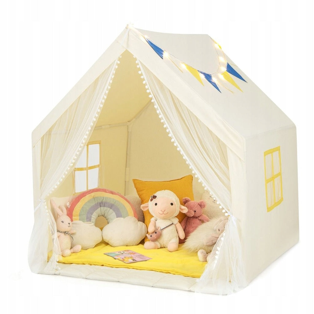 Coast Kinderspielzelt - Sternenlichter - Waschbare Matte - 122 x 105 x 125 cm - Beige