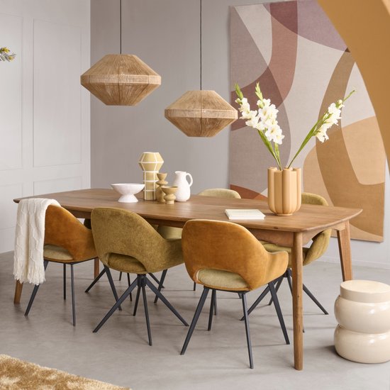 Mica Decorations Vendi Beistelltisch - H40 x Ø35 cm - Keramik - Creme
