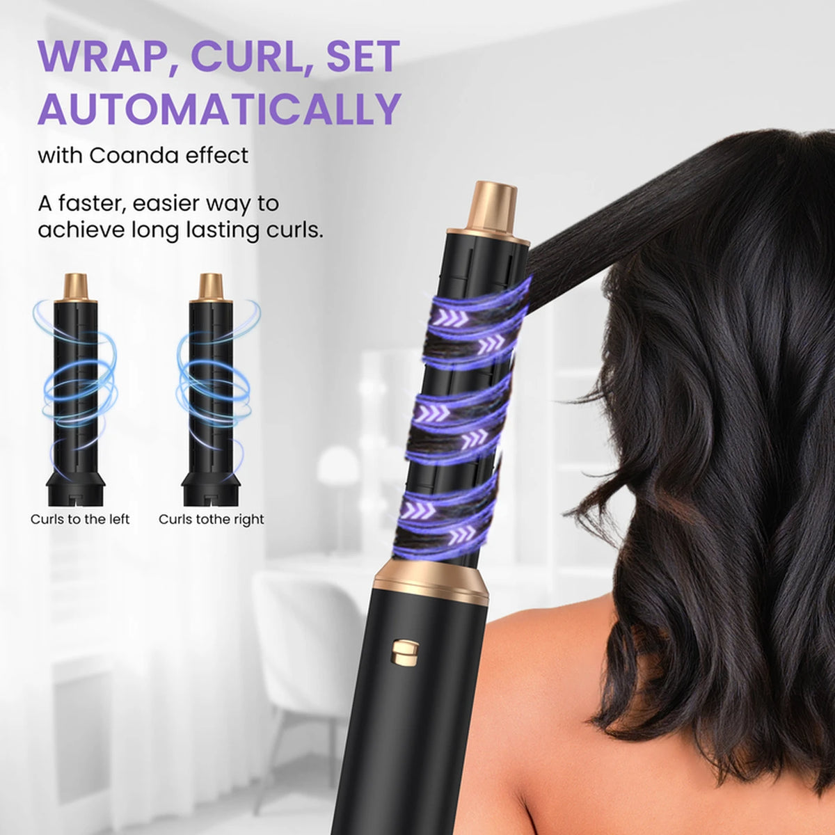 Atopskins 5-in-1-Haarstyler – Föhn, Lockenstab, Glättbürste & Wärmebürste