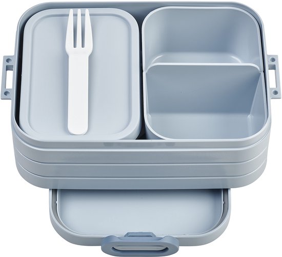 Mepal Bento Lunchbox Midi – Brotdose – 4 Scheiben Brot – Nordic Blue