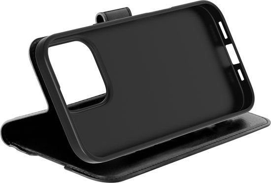 Behello Schutzhülle Buchhülle iPhone 16 Pro Gel Schwarz