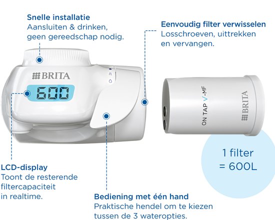 Brita Wasserfiltersystem „On Tap“ – zum Anbringen am Wasserhahn, 1 Stück