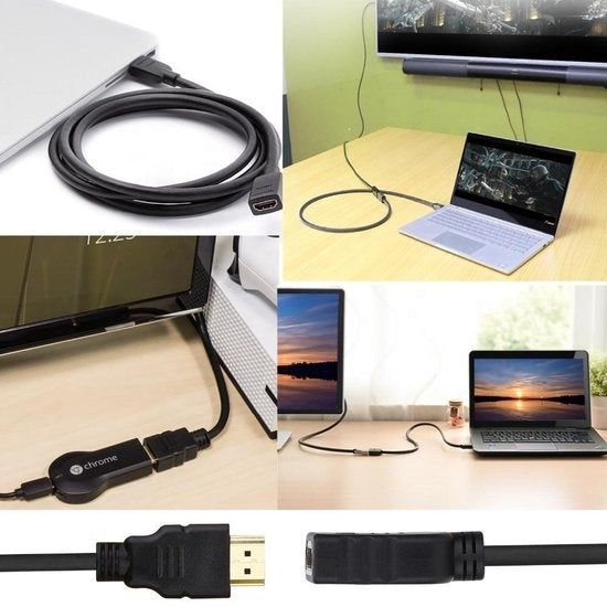 GarpexÂ® HDMI-Verlängerungskabel - HDMI-Stecker auf HDMI-Buchse Adapter - 4K 30Hz Ultra HD - 30cm