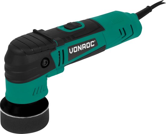 VONROC - Exzenterpolierer - Mit Sanftanlauf und Konstantleistungselektronik - Inkl. 2 Polierscheiben und 2 Stützteller - 400W - Ø50 und Ø75MM