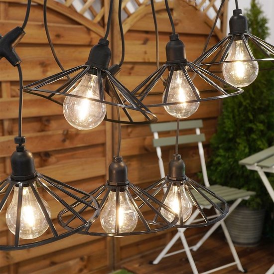 Vilde – LED-Gartengirlande für den Außenbereich – 6 Lampen – 5,5 m – Timer-Funktion