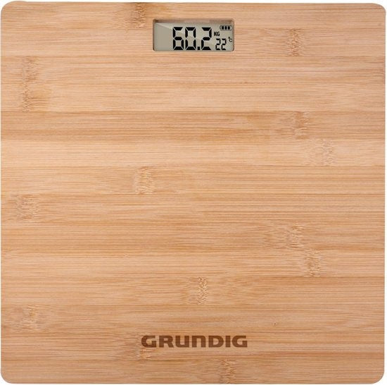 Grundig Personenwaage - Digitale Waage - bis zu 180KG - Bambus