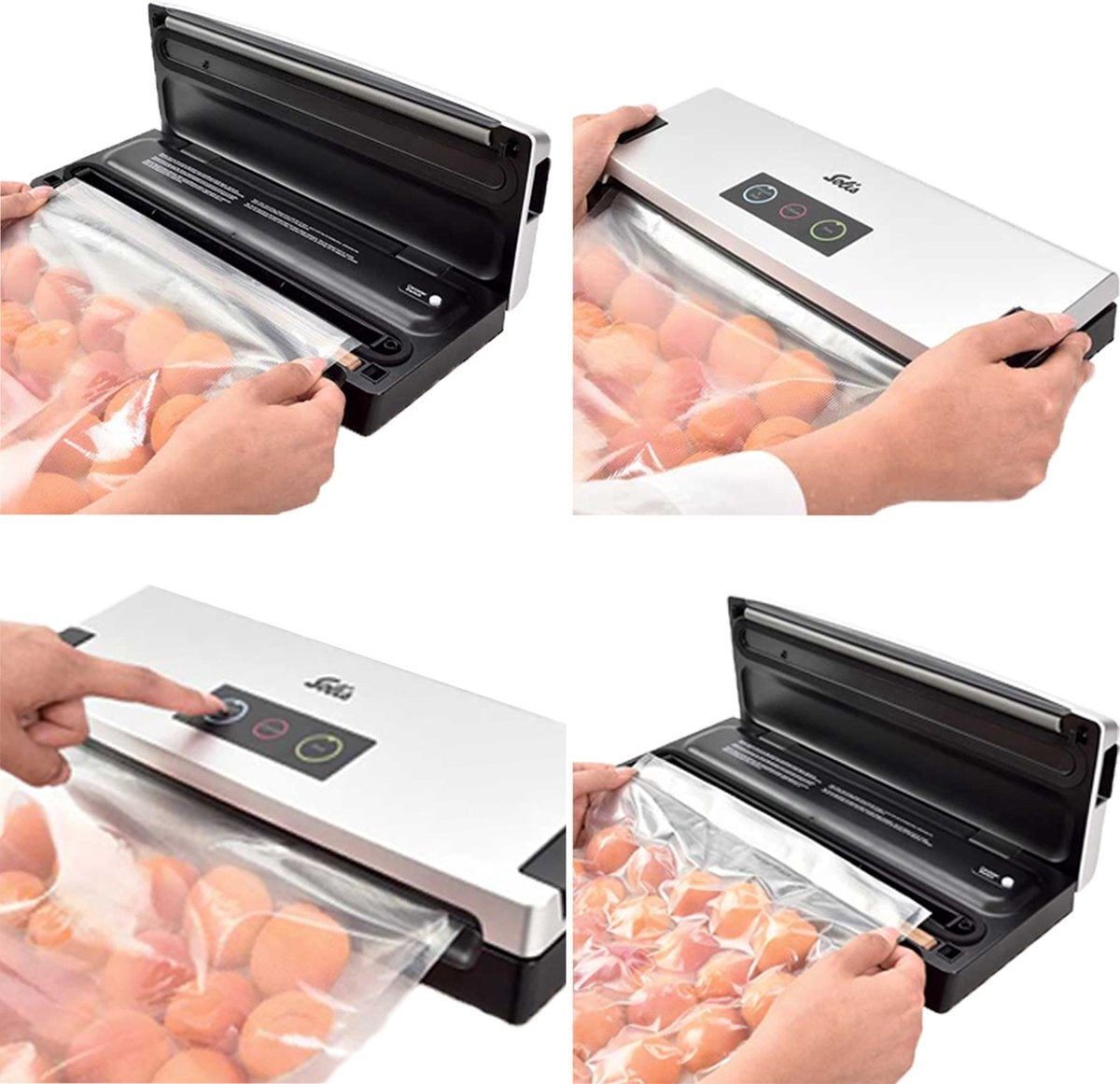 Solis Vac Smart 577 Vakuumiermaschine - Vollautomatische Vakuumiermaschine mit Schlauchanschluss - Grau
