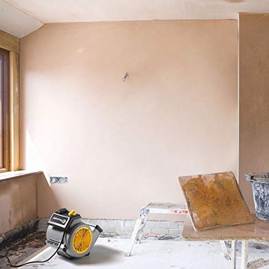 Air Mover-Ventilator, 124 Watt, mit 3 Geschwindigkeitsstufen – Teppichtrockner, Tischventilator, leise Kühlung und Belüftung