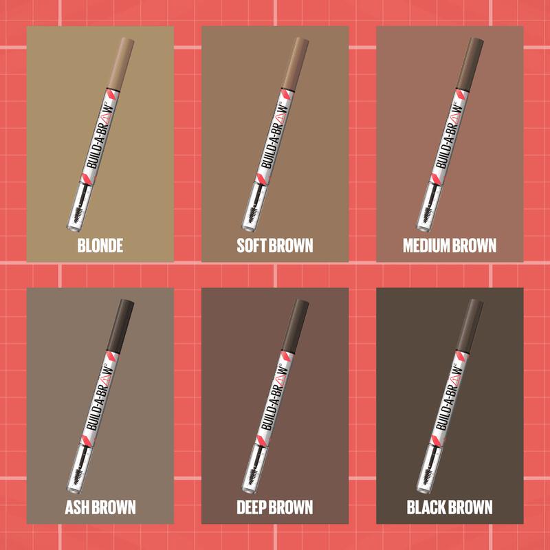 Maybelline Build-a-Brow 2-in-1 Augenbrauenstift & Fixiergel – 259 Ash Brown – Wasserfest – Bis zu 24 Stunden