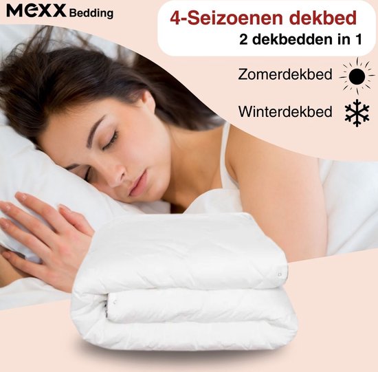 Mexx - 4-Jahreszeiten-Bettdecke - 200×200 cm - Sommer- und Winterbettdecke - synthetische Daunen - Anti-Allergie - Anti-Feinstaubmilben