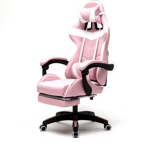 VDD Gaming Stuhl mit Fußstütze - Pink