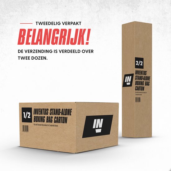 Inventus Boxsack Standing - 185 cm - Standing Boxing Pole - mit Wasser / Sand füllen - Boxen und Training - Schwerer Boxsack - Erwachsene - Schwarz