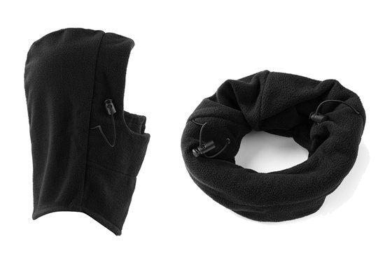 Milanoro - Warme Fleece-Schal-Mütze - Grau - 1 Stück