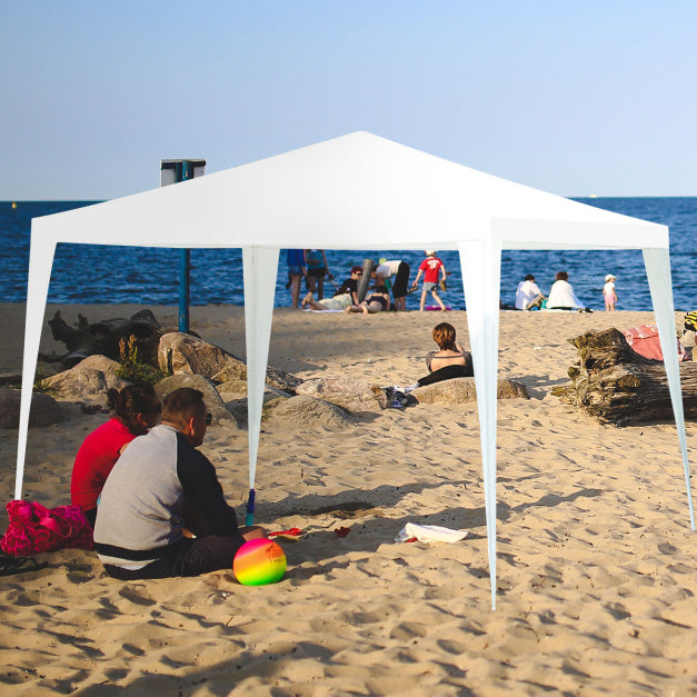 Coast Gartenzelt - abnehmbare Seitenwände und Fenster - 3 x 3 x 2,56 m - 10 kg - weiß