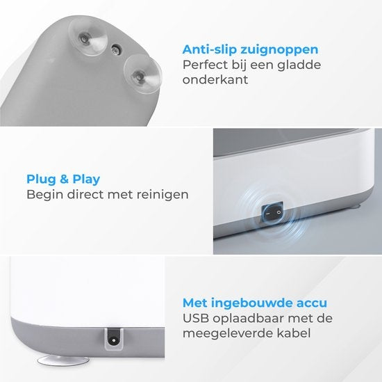Nuvance - Ultraschallreiniger - Reinigungsgerät für Schmuck und Brillen - Ultraschall - Ultraschallreiniger - 300ml