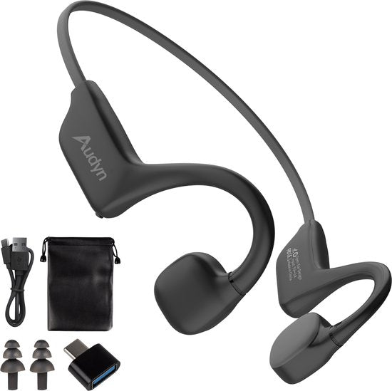 Audyn Bone Rondo - Sport-Kopfhörer - Knochenleitungs-Kopfhörer - Bluetooth - Offene Ohrhörer - kabellos - 9-Stunden-Akku