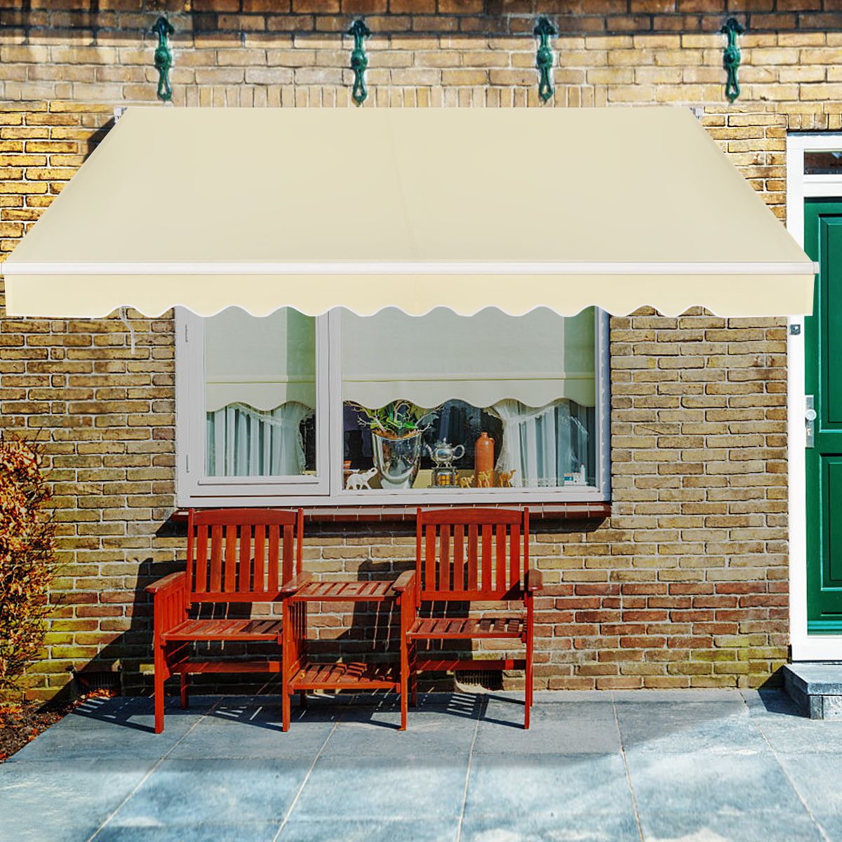 Coast Sonnenschirm für die Terrasse, ausziehbar mit Kurbel – 3 x 2,5 m – Beige