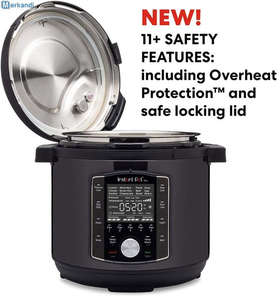 Instant Pot Pro Crisp 7,6 l Multikocher + Heißluftfritteuse – 11-in-1-Schnellkochtopf – Slow Cooker – Sous-vide – Heißluftfrittieren – Zwei abnehmbare Deckel – Bis zu 8 Portionen