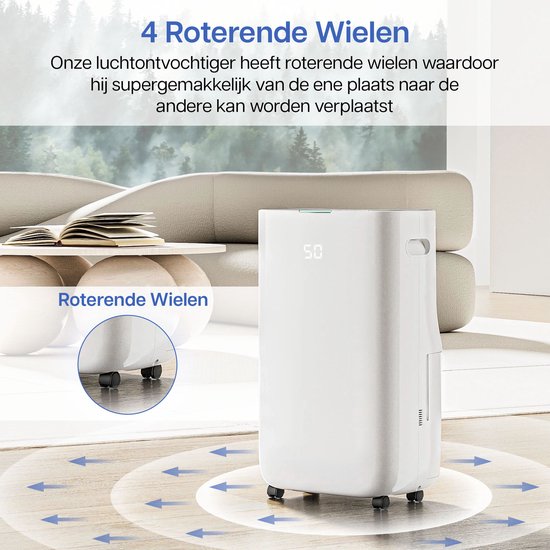 Komodo Luftentfeuchter Humi S – 25 l pro Tag – Schlafzimmer, Badezimmer, Haus & Keller – Luftentfeuchter – Wasch- und Trocknungsfunktion – Verhindert Schimmelbildung
