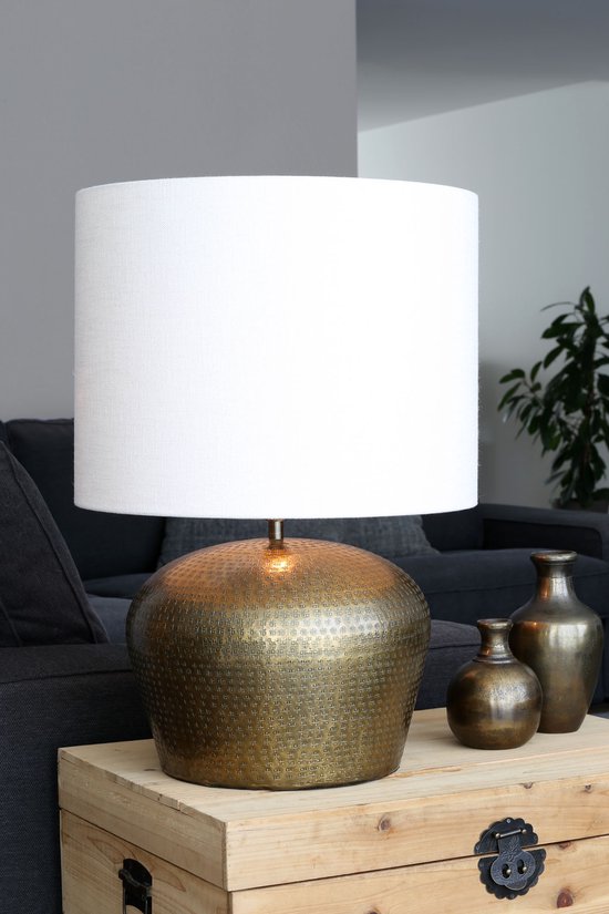 Light & Living Zylinder-Lampenschirm Livigno – Weiß – Ø 50 x 38 cm – Modern