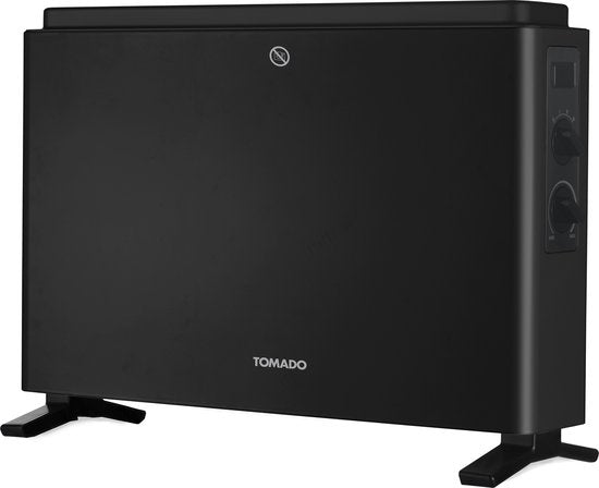 Tomado THC2003B - Elektroheizung - Konvektorheizung - 24m² - 2000 Watt - Schwarz