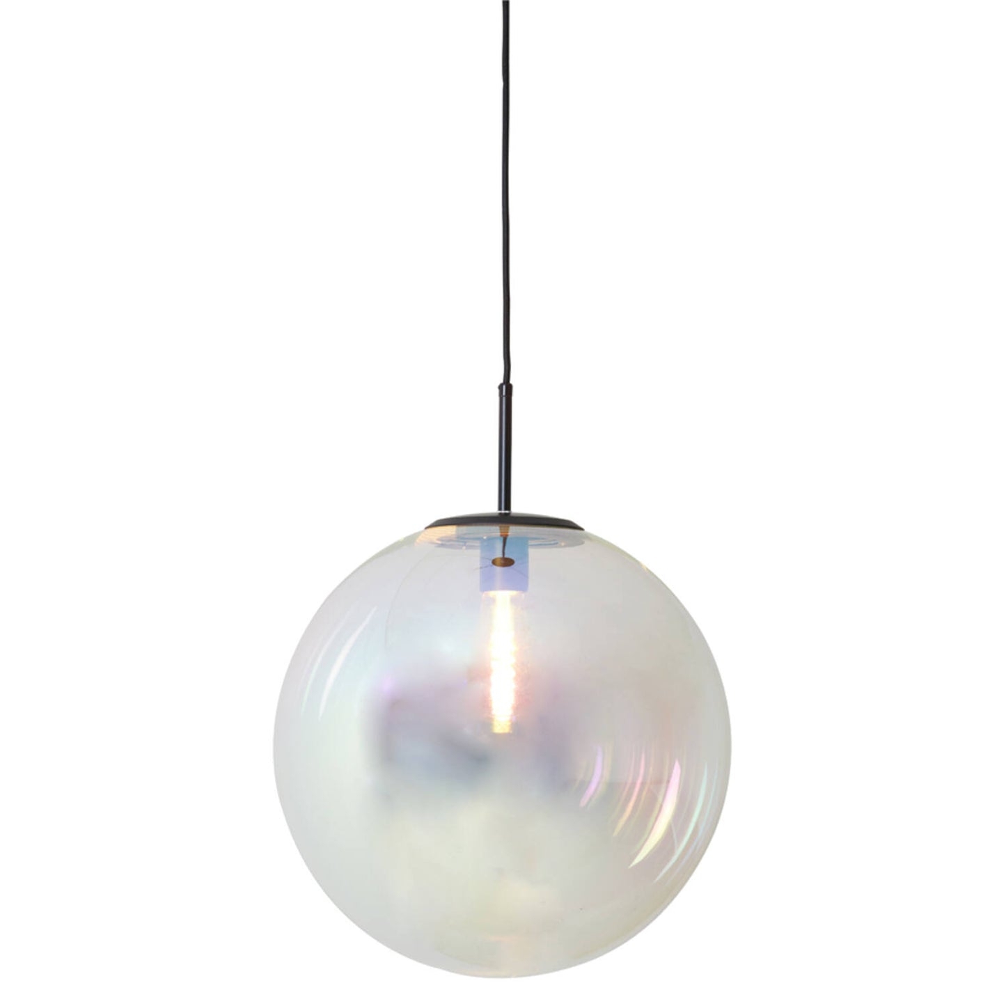 Medina Hängeleuchte – Glas – Ø 40 cm – Regenbogenfarben/Schwarz