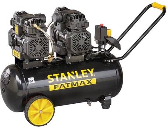 STANLEY Profi-Kompressor – ölfrei – horizontal – geräuscharm – 50 l / 3 pk / 8 bar