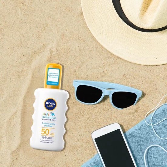 NIVEA SUN Babies & Kids Sensitive UV Sun Protection Spray - Baby und Kind - LSF 50 - Sonnenspray - Sonnenschutz - 200ml