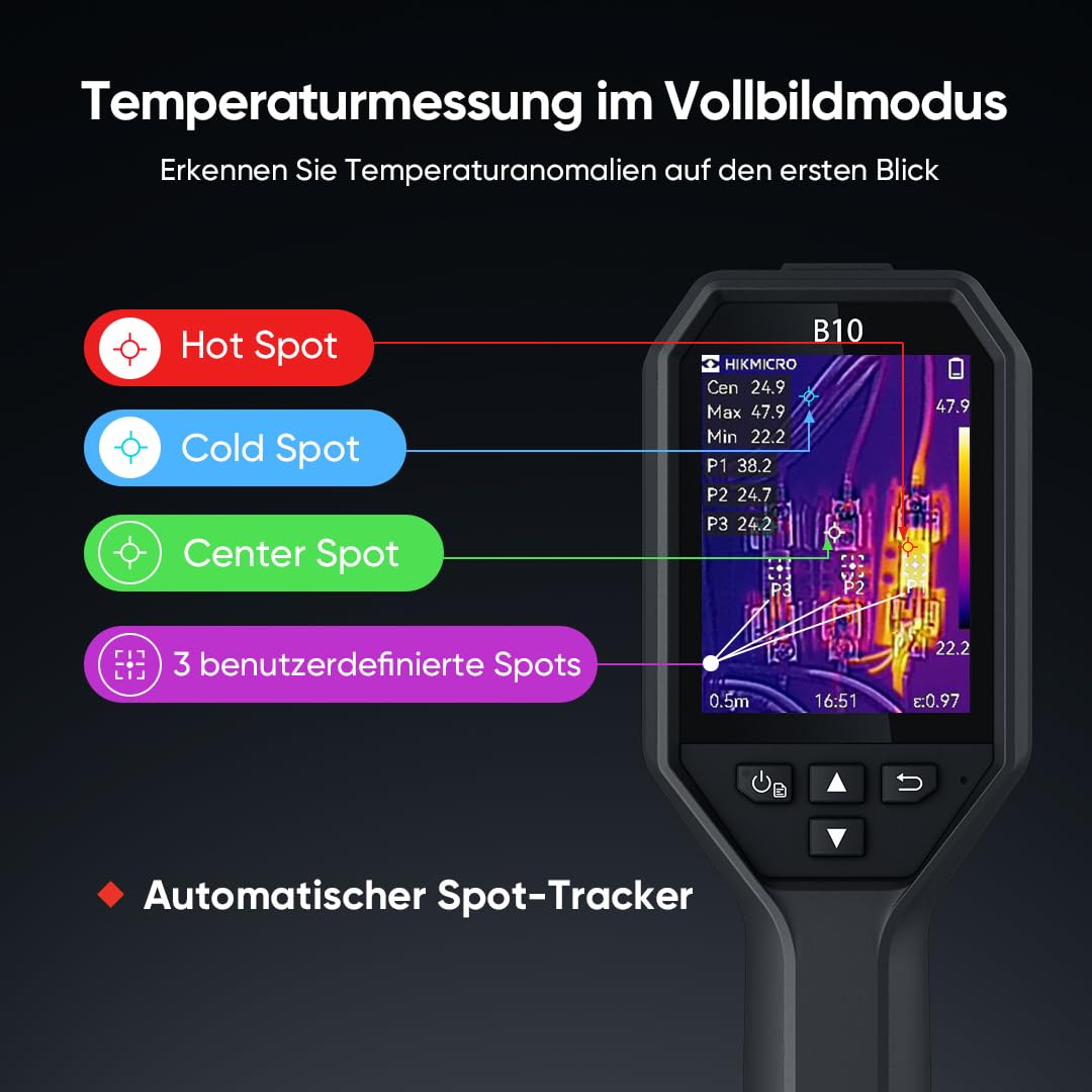 HIKMICRO Wärmebildkamera B10 – IR-Auflösung 256 × 192