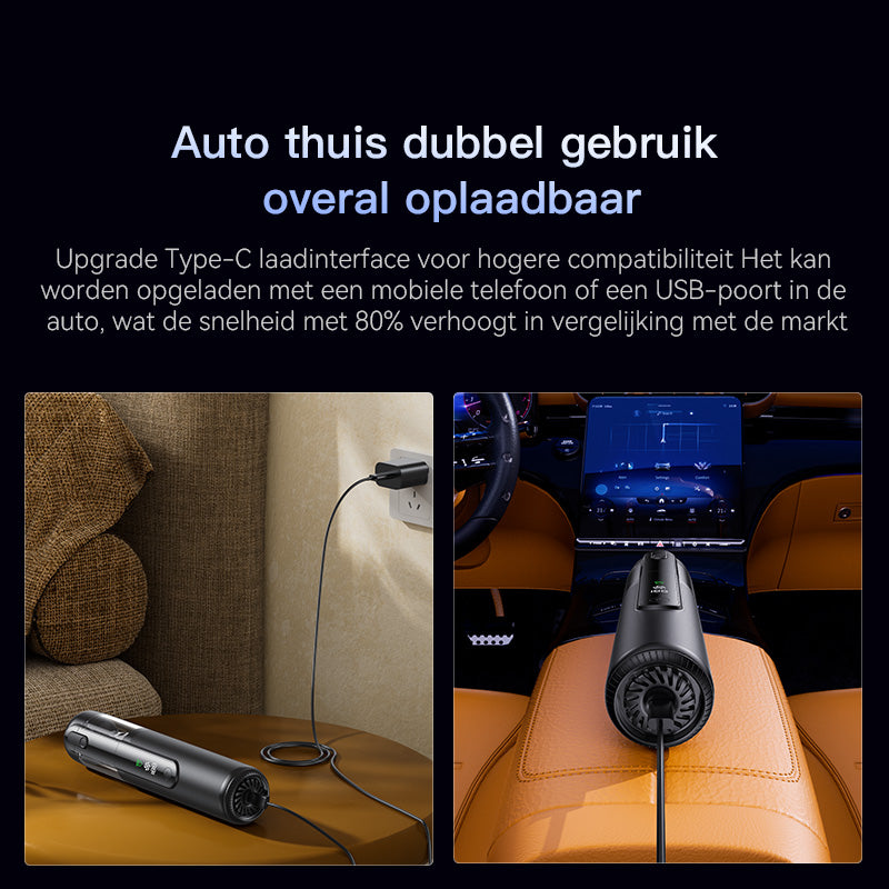 EasyWox Q808 kabelloser Autostaubsauger – 16.500 Pa – grau