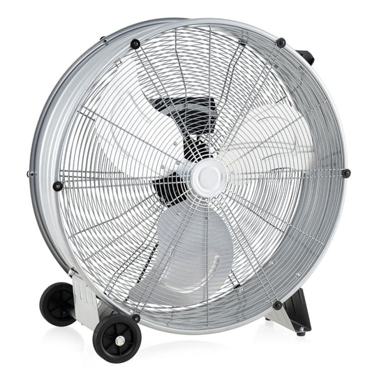 Coast Industrie-Trommelventilator - 3 Geschwindigkeiten - 180W - Aluminiumflügel - 65 x 37 x 67 cm - Silber