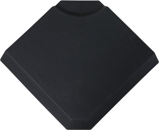 AXI Sonnenschirmständer, 4-teilig, befüllbar – Schwarz – 99 x 99 x 10 cm – Für Schwebeschirme bis 2,5 x 2,5 m oder 3 m Durchmesser – Mit Tragegriff – Kunststoff