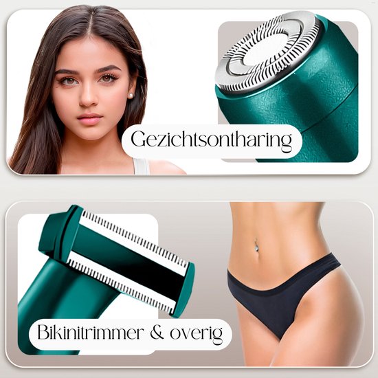 6-in-1 Bikini-Trimmer - Sansbeauté® - Gesicht - Achseln - Beine - Bikinizone - Augenbrauentrimmer - Gesichtshaarentfernung Damen - Intimzone - Ladyshaves Bikini - Epilierer elektrisch