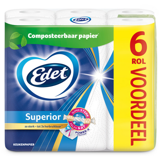Edet Küchenpapier – Superior – Sparpack – 6 Stück