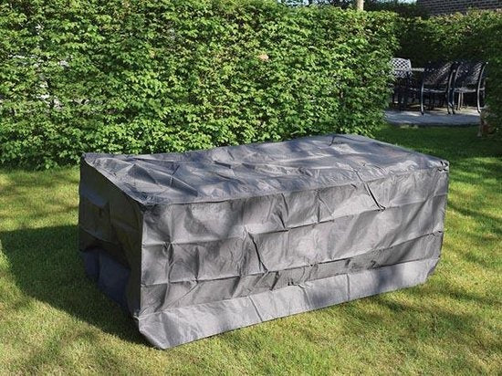 Perel Outdoor-Abdeckung für Tische bis 300 cm, grau, rechteckig, 305 cm x 110 cm x 75 cm